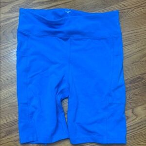 J. Crew Blue Bike Shorts High-Waisted Performance